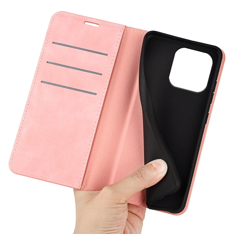For iPhone 16 Pro Max Retro-skin Magnetic Suction Leather Phone Case(Pink) by buy2fix