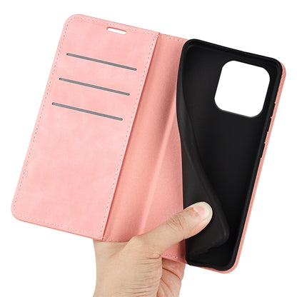 For iPhone 16 Pro Max Retro-skin Magnetic Suction Leather Phone Case(Pink) by buy2fix