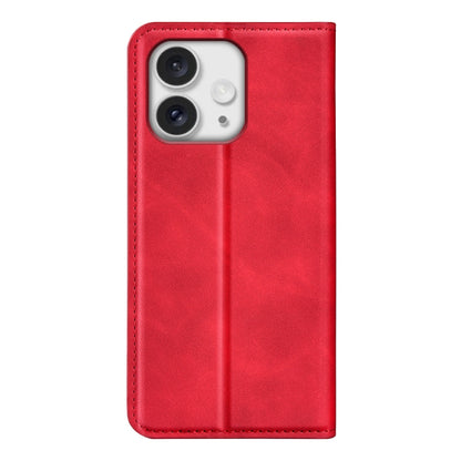 For iPhone 16 Pro Max Retro-skin Magnetic Suction Leather Phone Case(Red) by buy2fix
