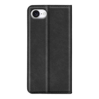 For iPhone 16e Retro-skin Magnetic Suction Leather Phone Case(Black) - iPhone 16e Cases by buy2fix | Online Shopping UK | buy2fix