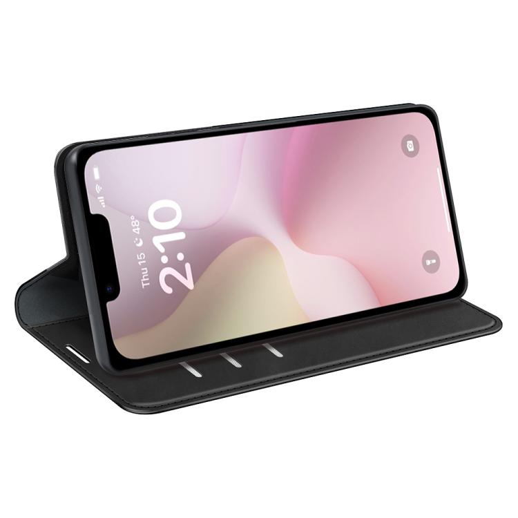 For iPhone 16e Retro-skin Magnetic Suction Leather Phone Case(Black) - iPhone 16e Cases by buy2fix | Online Shopping UK | buy2fix