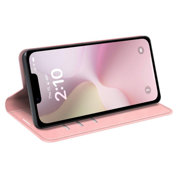 For iPhone 16e Retro-skin Magnetic Suction Leather Phone Case(Pink) - iPhone 16e Cases by buy2fix | Online Shopping UK | buy2fix