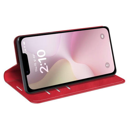 For iPhone 16e Retro-skin  Magnetic Suction Leather Phone Case(Red) - iPhone 16e Cases by buy2fix | Online Shopping UK | buy2fix