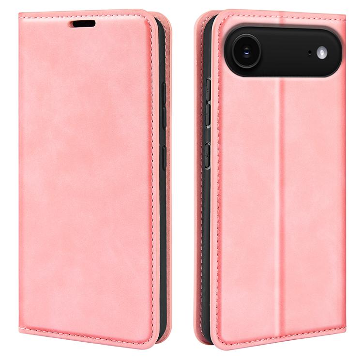 For iPhone Air Retro-skin Magnetic Suction Leather Phone Case(Pink) - iPhone Air Cases by buy2fix | Online Shopping UK | buy2fix