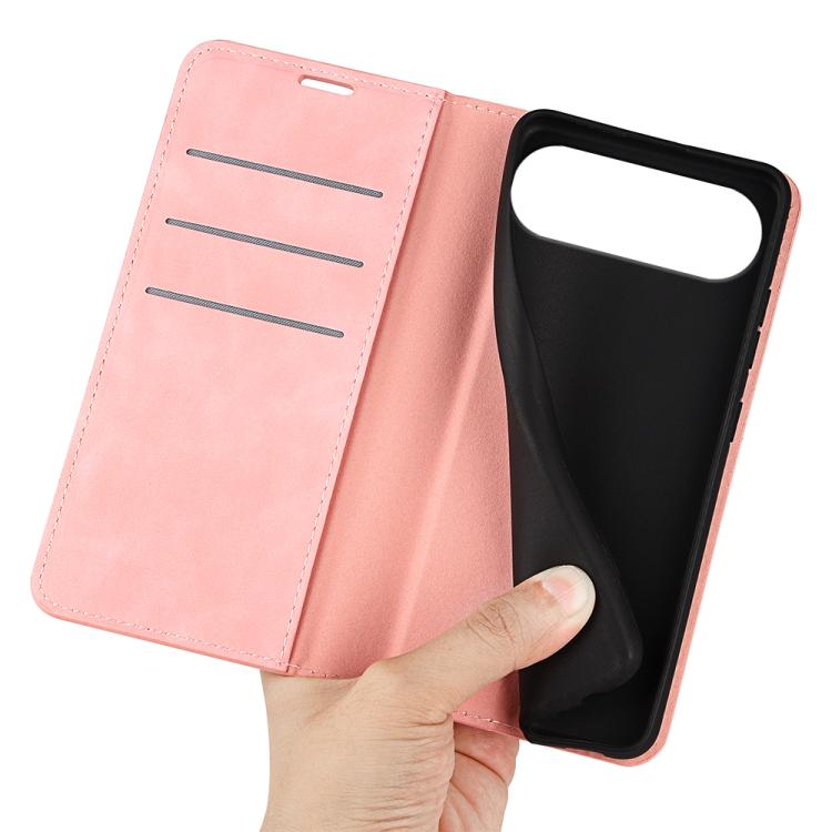 For iPhone Air Retro-skin Magnetic Suction Leather Phone Case(Pink) - iPhone Air Cases by buy2fix | Online Shopping UK | buy2fix