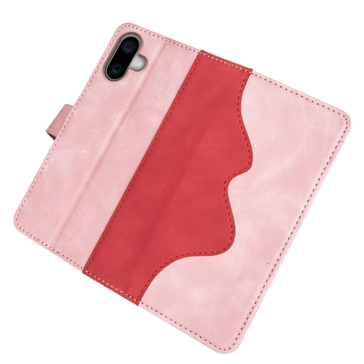 For iPhone 16 Plus Stitching Horizontal Flip Leather Phone Case(Red) - iPhone 16 Plus Cases by buy2fix | Online Shopping UK | buy2fix