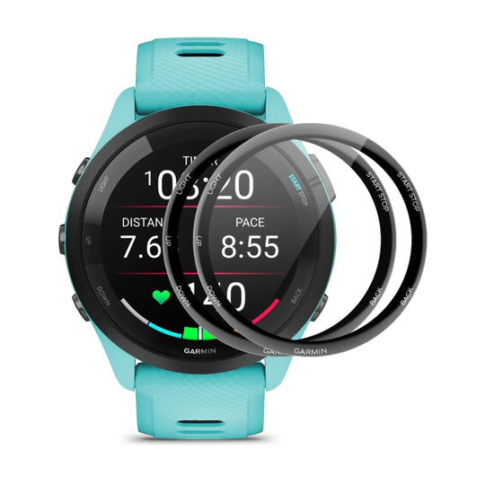 For Garmin Forerunner 265S 2pcs ENKAY 3D Full Coverage Soft PC Edge PMMA HD Screen Protector Film