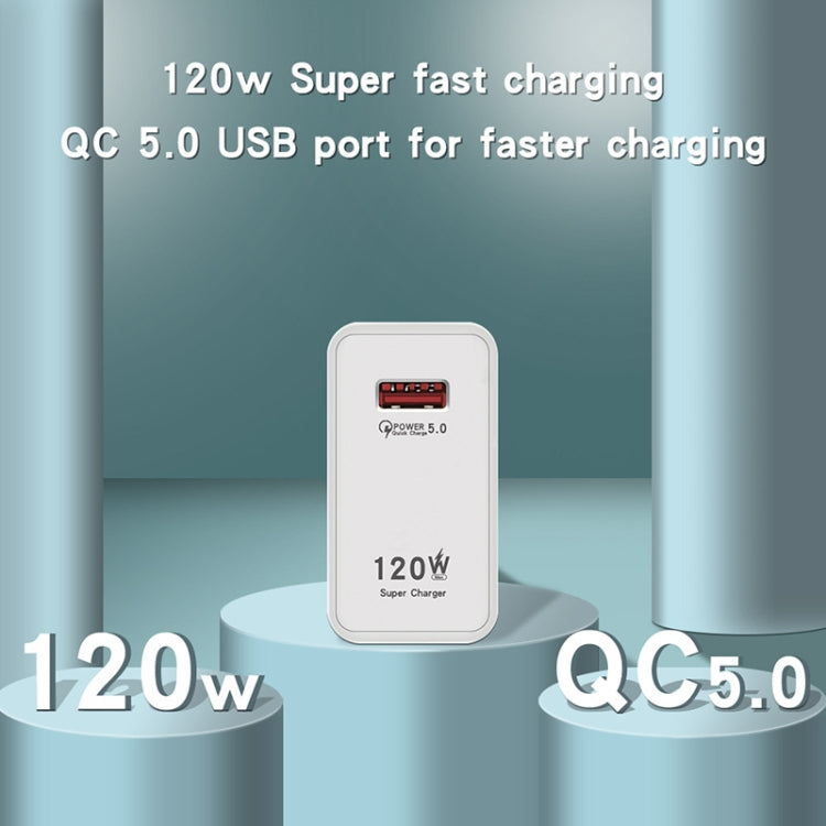 120W USB Super Fast Charging Charger Suitable, Plug Size:EU Plug by buy2fix