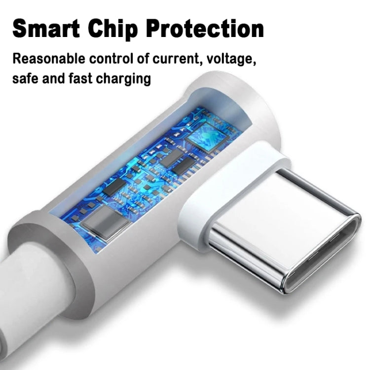 5pcs XJ-93 1m 120W USB to Type-C Elbow Fast Charging Data Cable for vivo and Other Phone(White) by buy2fix