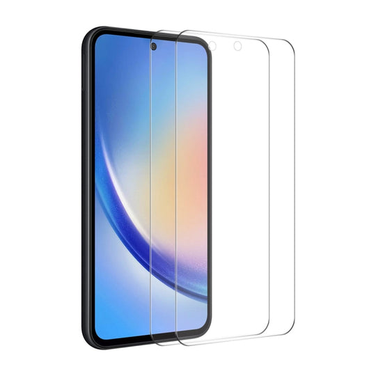 For Samsung Galaxy A35 2pcs ENKAY 0.26mm 9H 2.5D High Aluminum-silicon Tempered Glass Film