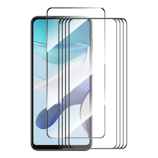 For Motorola Moto G13 / G23 / G53 5pcs ENKAY Full Glue High Aluminum-silicon Tempered Glass Film