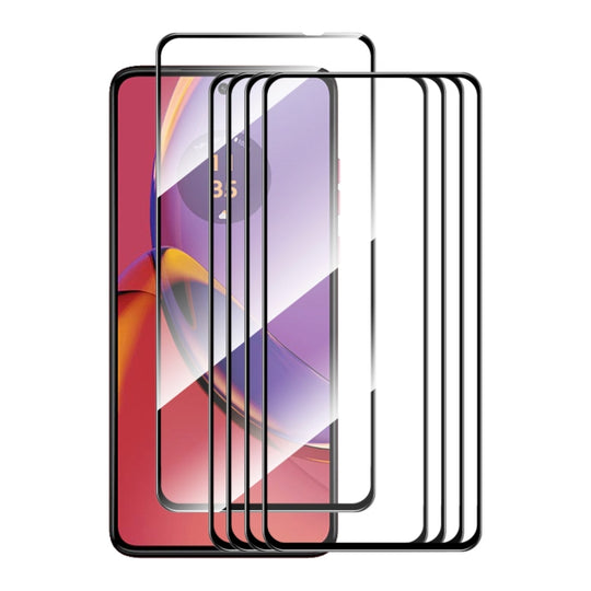 For Motorola Moto G84 5pcs ENKAY Full Glue High Aluminum-silicon Tempered Glass Film