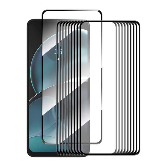For Motorola Moto G14 10pcs ENKAY Full Glue High Aluminum-silicon Tempered Glass Film