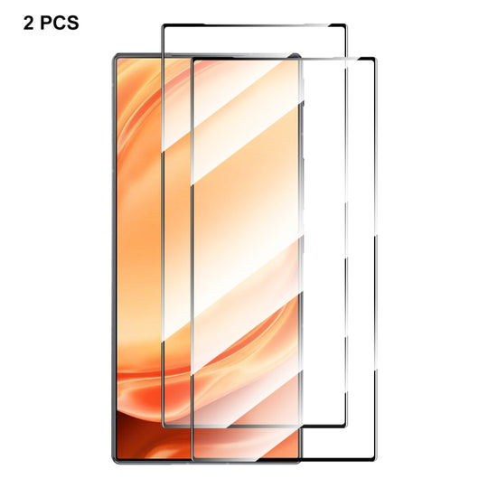 For ZTE Nubia Z50 Ultra 2pcs ENKAY Hat-Prince Full Glue High Aluminum-silicon Tempered Glass Film