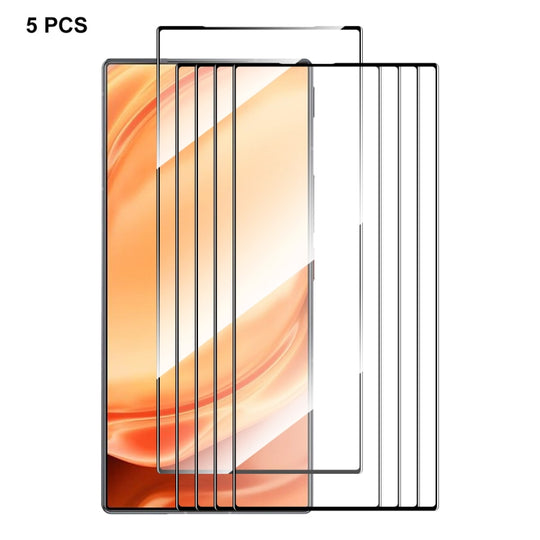 For ZTE Nubia Z50 Ultra 5pcs ENKAY Hat-Prince Full Glue High Aluminum-silicon Tempered Glass Film