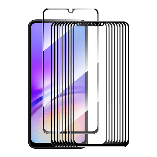 For Galaxy A05 10pcs ENKAY Hat-Prince Full Glue High Aluminum-silicon Tempered Glass Film