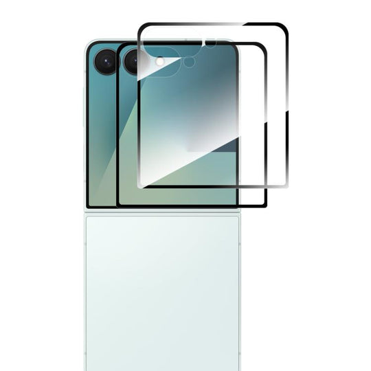 For Galaxy Z Flip7 5G Outer Screen 2pcs ENKAY Hat-Prince Full Glue High Aluminum-silicon Tempered Glass Film