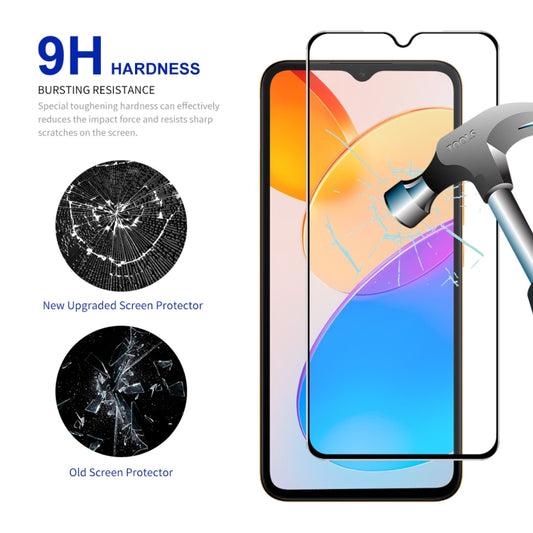 For Honor 70 Lite / X5 / X6 10pcs ENKAY Hat-Prince Full Glue High Aluminum-silicon Tempered Glass Film - Honor Tempered Glass by ENKAY | Online Shopping UK | buy2fix