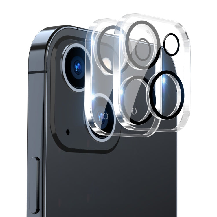 For iPhone 15 / 15 Plus 2pcs ENKAY Hat-Prince 9H Rear Camera Lens Tempered Glass Film - iPhone 15 Plus Tempered Glass by ENKAY | Online Shopping UK | buy2fix