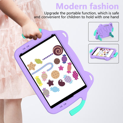 For iPad 10.2 2019 / 2020 / 2021 Ice Baby EVA Shockproof Hard PC Tablet Case(LightePurple+Mint Green) - iPad 10.2 Cases by buy2fix | Online Shopping UK | buy2fix