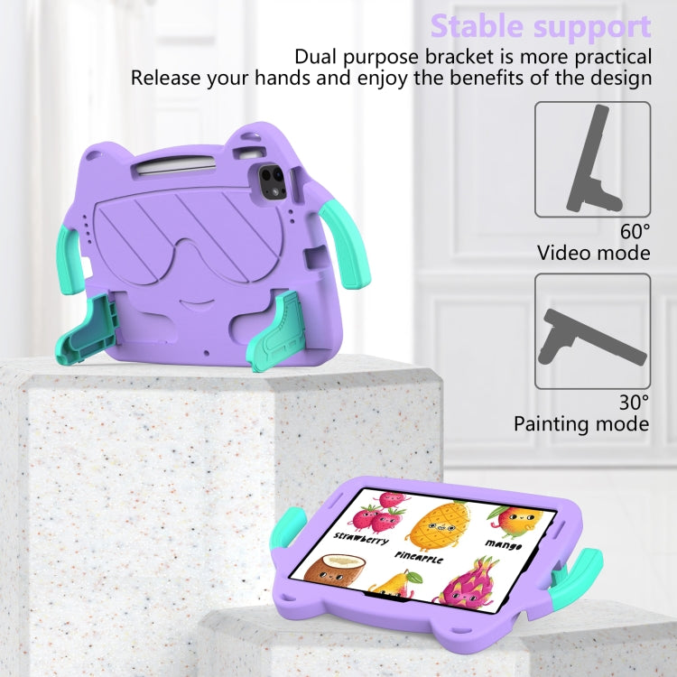 For iPad Pro 11 2024 Ice Baby EVA Shockproof Hard PC Tablet Case(LightePurple+Mint Green) - iPad Pro 11 2024 Cases by buy2fix | Online Shopping UK | buy2fix