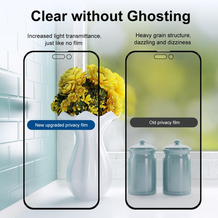 For iPhone 15 Pro 5pcs ENKAY Hat-Prince 28° Anti-peeping Tempered Glass Protector Full Screen Film - iPhone 15 Pro Tempered Glass by ENKAY | Online Shopping UK | buy2fix