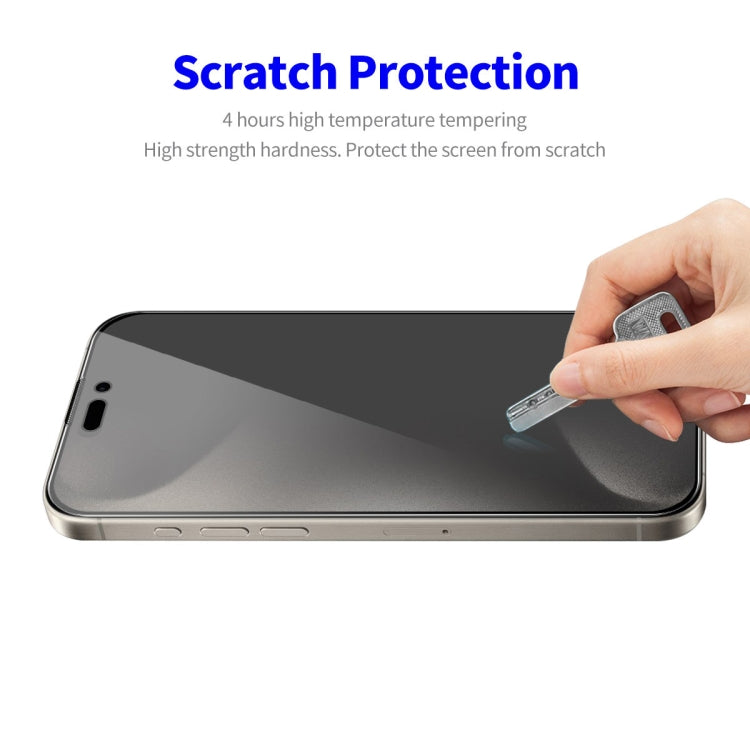 For iPhone 16 Pro 5pcs ENKAY Hat-Prince 28° Anti-peeping Tempered Glass Protector Full Screen Film - iPhone 16 Pro Tempered Glass by ENKAY | Online Shopping UK | buy2fix