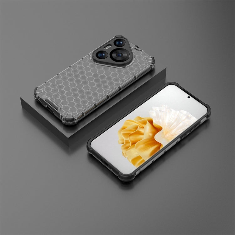 For Huawei Pura 70 Pro+ Shockproof Honeycomb Phone Case(Black) - Huawei Cases by buy2fix | Online Shopping UK | buy2fix