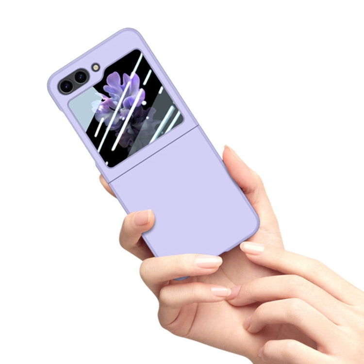 For Samsung Galaxy Z Flip6 / Flip7 FE JUNSUNMAY Smoothly PC + 9H Tempered Glass Protector Folding Phone Case(Light Green) - Galaxy Z Flip6 5G Cases by JUNSUNMAY | Online Shopping UK | buy2fix