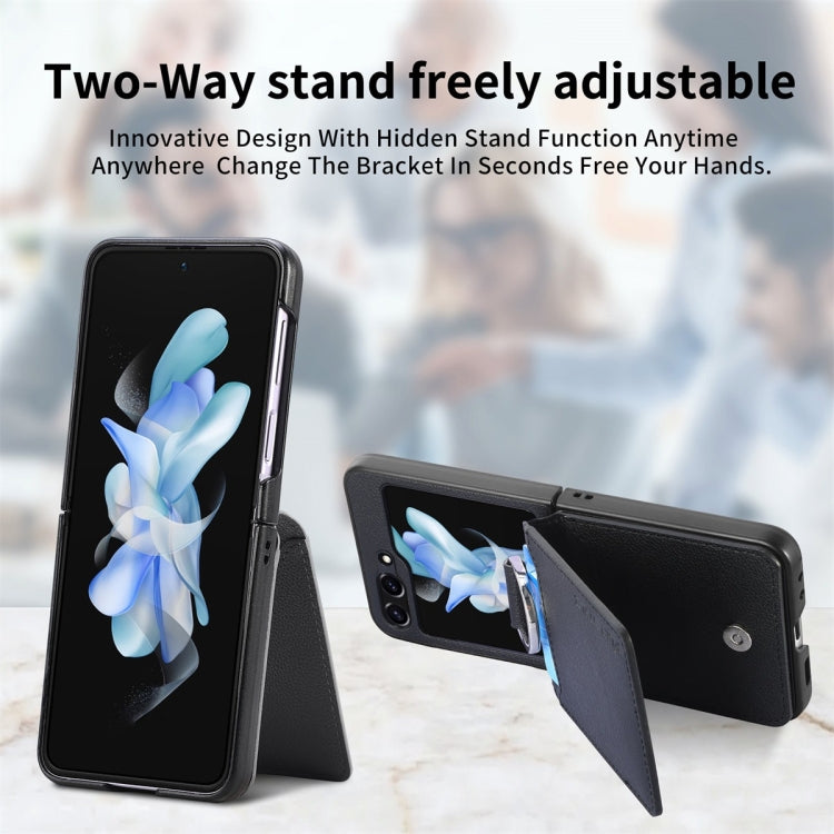 For Samsung Galaxy Z Flip6 / Flip7 FE JUNSUNMAY Litchi Leather Skin PC Folding Phone Case(Green) - Galaxy Z Flip6 5G Cases by JUNSUNMAY | Online Shopping UK | buy2fix