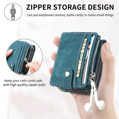 For Samsung Galaxy Z Flip5 JUNSUNMAY Wallet Leather Phone Case with Card Slots(Green) - Galaxy Z Flip5 Cases by JUNSUNMAY | Online Shopping UK | buy2fix
