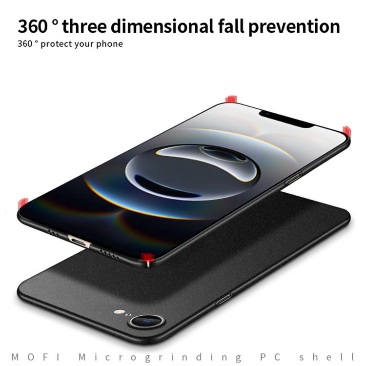 For iPhone 16e MOFI Fandun Series Frosted PC Ultra-thin All-inclusive Phone Case(Gray) - iPhone 16e Cases by MOFI | Online Shopping UK | buy2fix