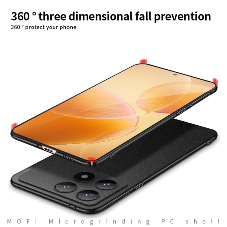 For Xiaomi Redmi K70 / K70 Pro MOFI Fandun Series Frosted PC Ultra-thin All-inclusive Phone Case(Black) - Xiaomi Cases by MOFI | Online Shopping UK | buy2fix