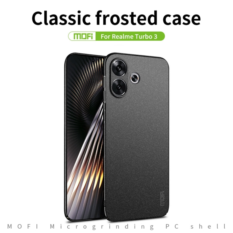 For Xiaomi Redmi Turbo 3 MOFI Fandun Series Frosted PC Ultra-thin All-inclusive Phone Case(Black) - Xiaomi Cases by MOFI | Online Shopping UK | buy2fix