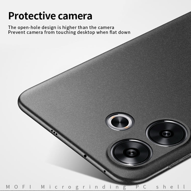 For Xiaomi Redmi Turbo 3 MOFI Fandun Series Frosted PC Ultra-thin All-inclusive Phone Case(Black) - Xiaomi Cases by MOFI | Online Shopping UK | buy2fix