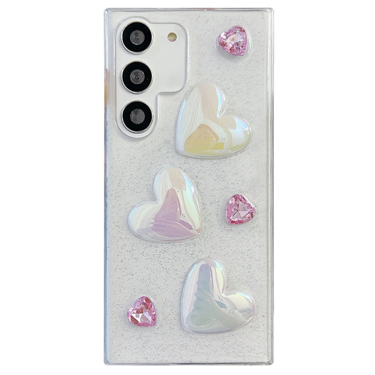 For Samsung Galaxy S21 5G Love Epoxy TPU Protective Case(Pink)
