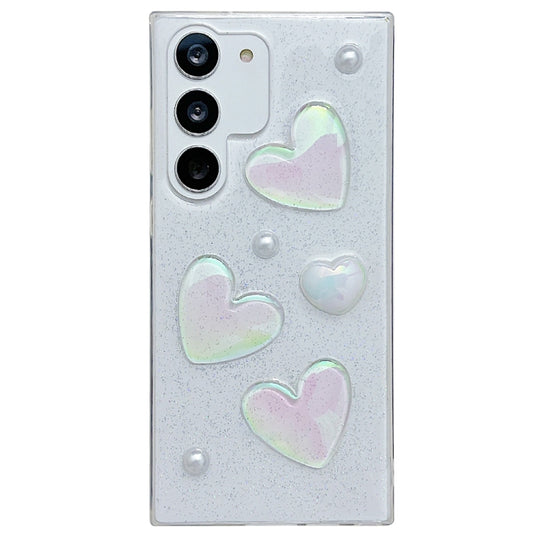 For Samsung Galaxy S21+ 5G Love Epoxy TPU Protective Case(Transparent)