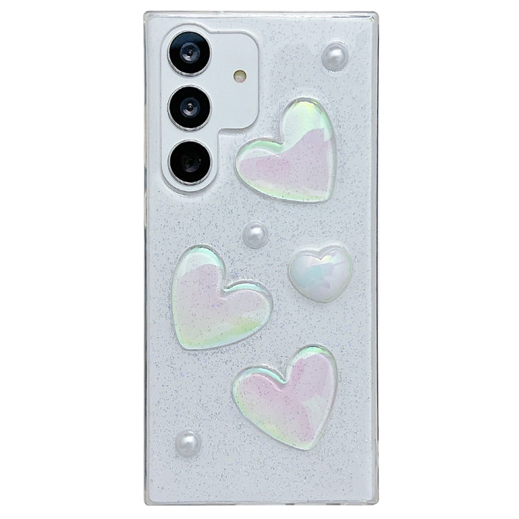 For Samsung Galaxy S23 FE 5G Love Epoxy TPU Protective Case(Transparent) by buy2fix