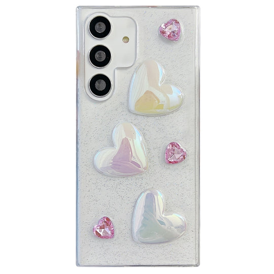 For Samsung Galaxy S24+ 5G Love Epoxy TPU Protective Case(Pink)
