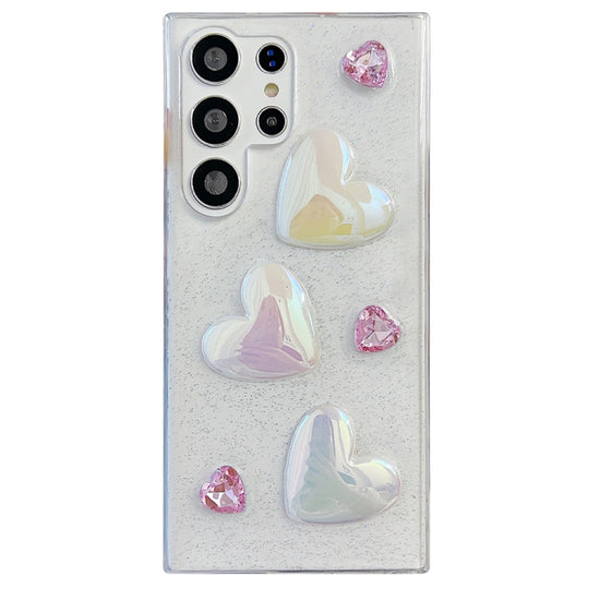 For Samsung Galaxy S24 Ultra 5G Love Epoxy TPU Protective Case(Pink)