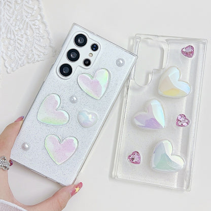 For Samsung Galaxy S23 FE 5G Love Epoxy TPU Protective Case(Transparent) by buy2fix