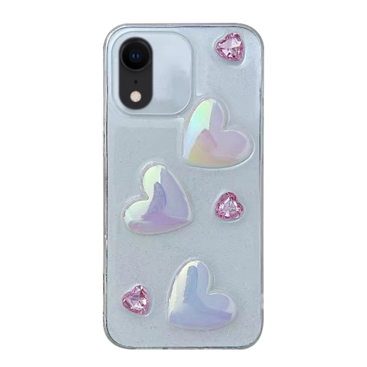 For iPhone XR Love Epoxy TPU Phone Case(Pink) - More iPhone Cases by buy2fix | Online Shopping UK | buy2fix