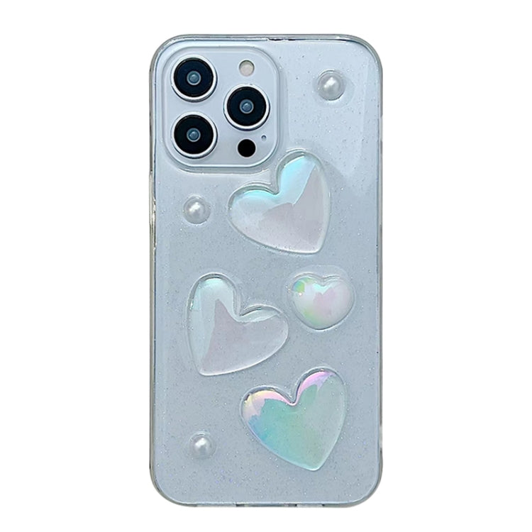 For iPhone 16 Pro Max Love Epoxy TPU Phone Case(Transparent) by buy2fix