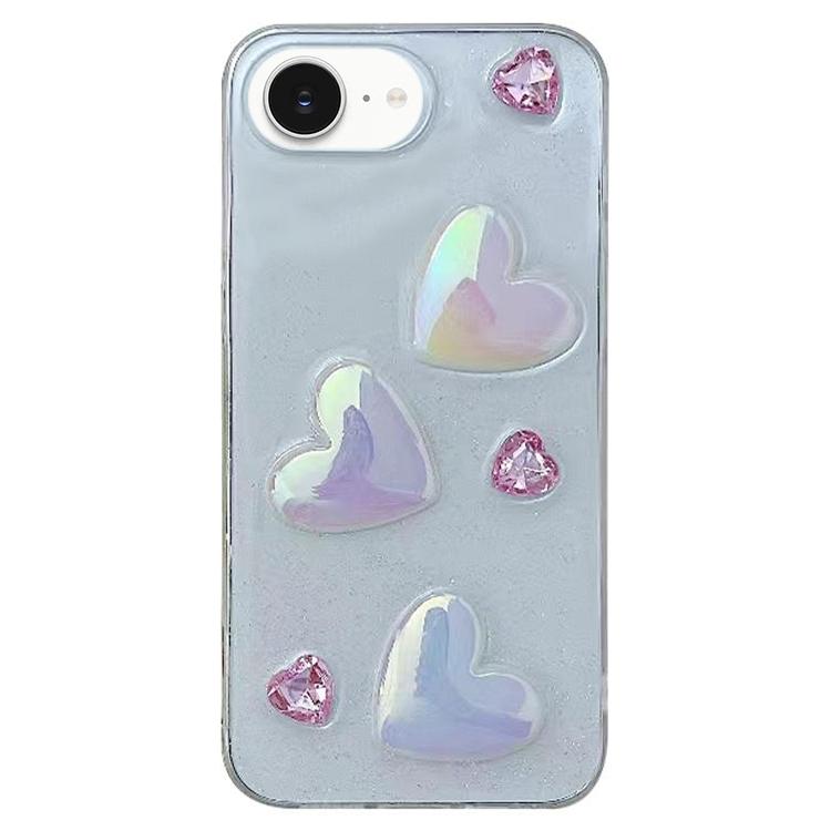 For iPhone 16e Love Epoxy TPU Phone Case(Pink) - iPhone 16e Cases by buy2fix | Online Shopping UK | buy2fix