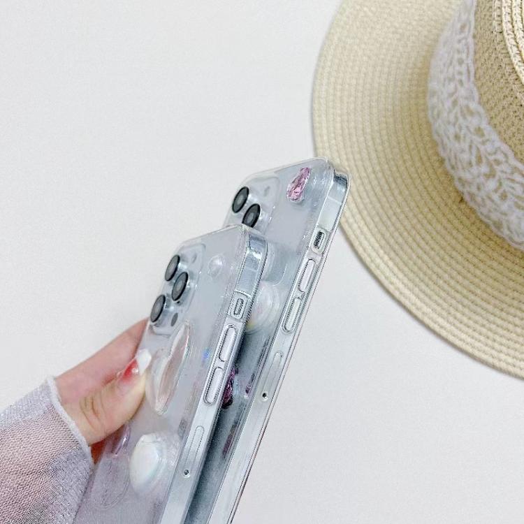 For iPhone 16e Love Epoxy TPU Phone Case(Pink) - iPhone 16e Cases by buy2fix | Online Shopping UK | buy2fix