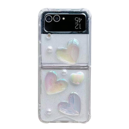 For Samsung Galaxy Z Flip3 Love Epoxy TPU Phone Case(Transparent) by buy2fix