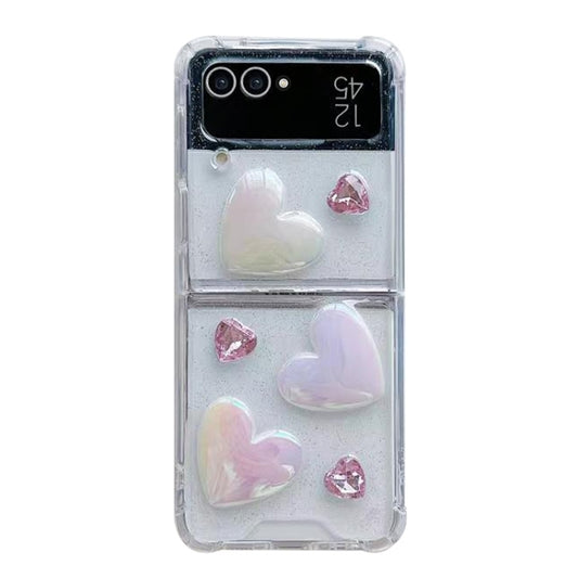 For Samsung Galaxy Z Flip5 Love Epoxy TPU Phone Case(Pink) - Galaxy Z Flip5 Cases by buy2fix | Online Shopping UK | buy2fix