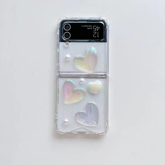 For Samsung Galaxy Z Flip5 Love Epoxy TPU Phone Case(Pink) - Galaxy Z Flip5 Cases by buy2fix | Online Shopping UK | buy2fix