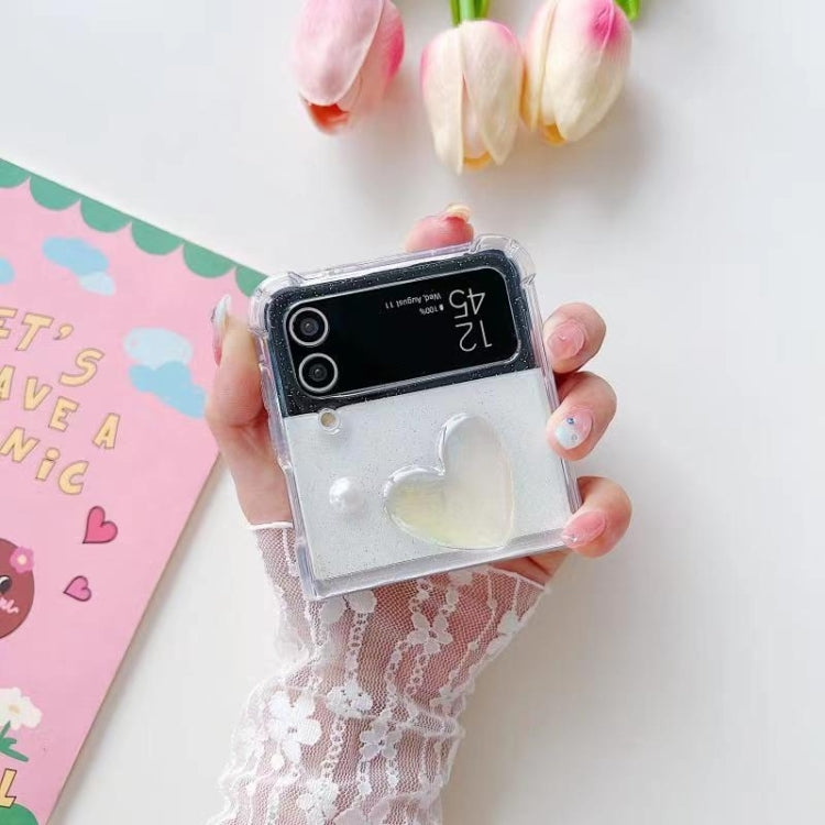 For Samsung Galaxy Z Flip5 Love Epoxy TPU Phone Case(Pink) - Galaxy Z Flip5 Cases by buy2fix | Online Shopping UK | buy2fix