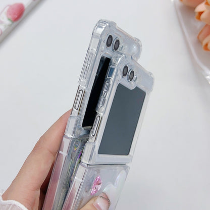 For Samsung Galaxy Z Flip3 Love Epoxy TPU Phone Case(Transparent) by buy2fix